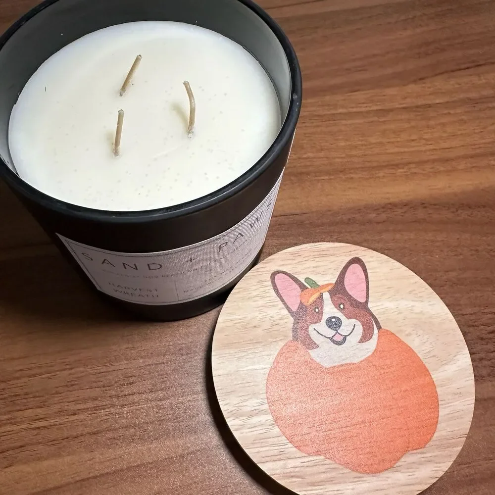25oz Sand + Paws Fall Corgi Candle
